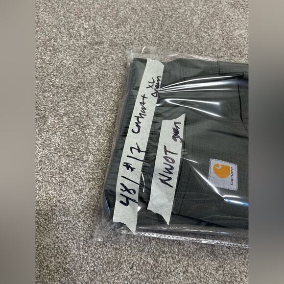 heavy-duty practical rugged Carhartt drawstring canvas cargo pants X-Large - Picture 8 of 15